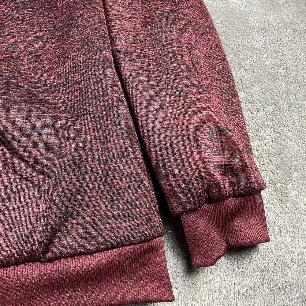 Range Fleece Full Zip Hoodie Sweatshirt Mens Large Red Black Pattern - Picture 5 of 16